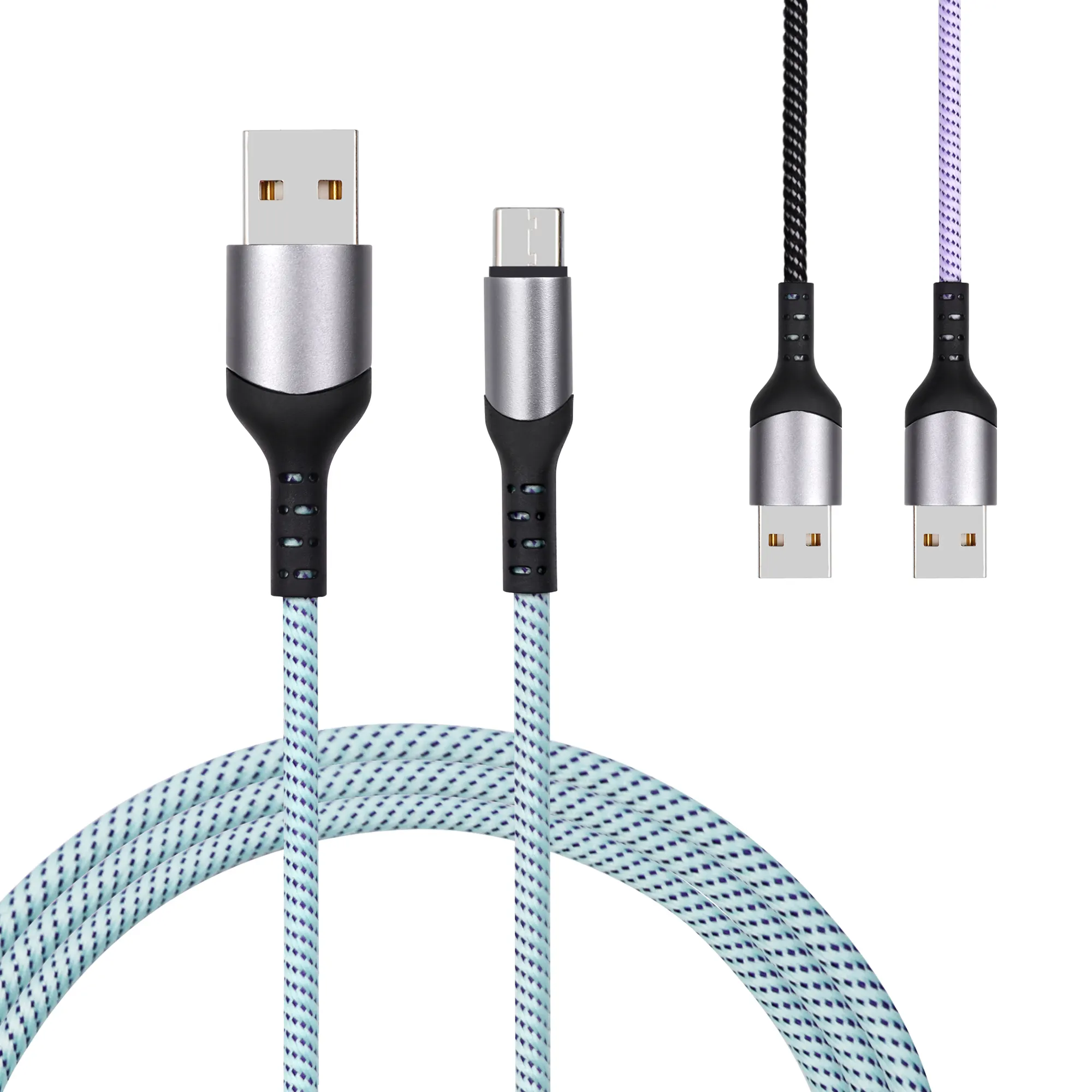 Cable de carga magnético de cuerda automática, Cable de carga Micro USB tipo C de fácil bobina para cualquier teléfono móvil, 2021