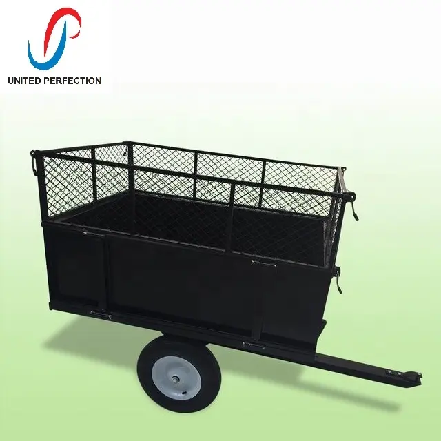 low MOQ professional factory heavy load Garden best atv box trailer with iron fence dumping cart trailer buy heavy duty trailer