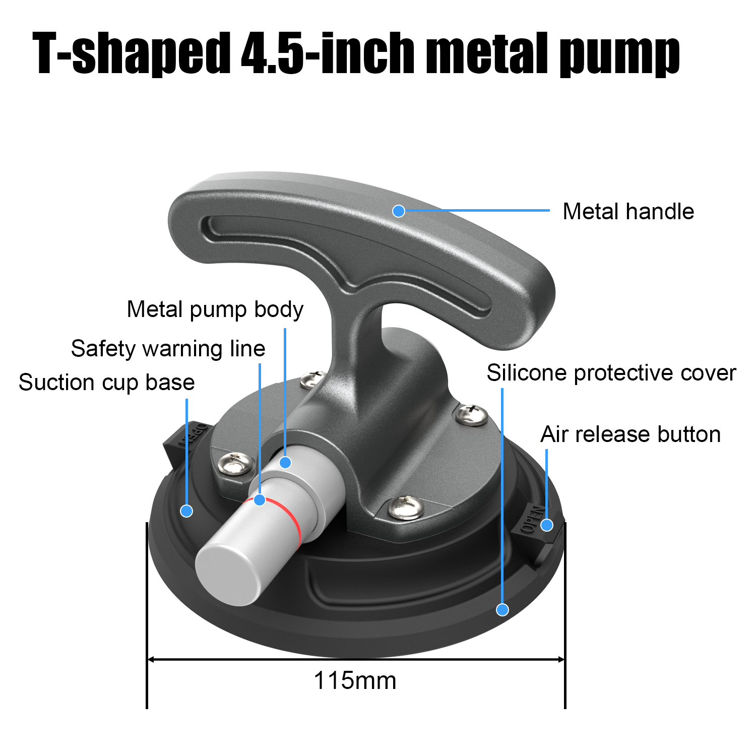 Bomba metálica de 4.5 pulgadas