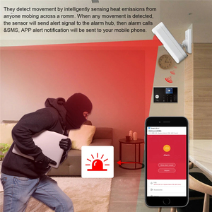Sensor de movimiento PIR inalámbrico inteligente Agshome, Sensor detector infrarrojo de 433MHZ, funciona con subdispositivos del sistema de seguridad de Alarma Agshome - Product Image 5