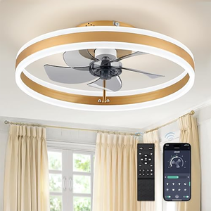 19.7 pollici 3 colori morden Led telecomando da soffitto 6 marce velocità del vento multifunzione lampada ventilatore multifunzione - Product Image 1