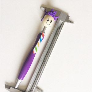 Smile Face Imprinted Moptopper <strong>Pen</strong> Handsome Tie Hairy Fabric Mop Top Screen Cleaner <strong>Pen</strong> XP Mop Topper <strong>Stylus</strong> <strong>Pen</strong> with Mop Head - Product Image 5