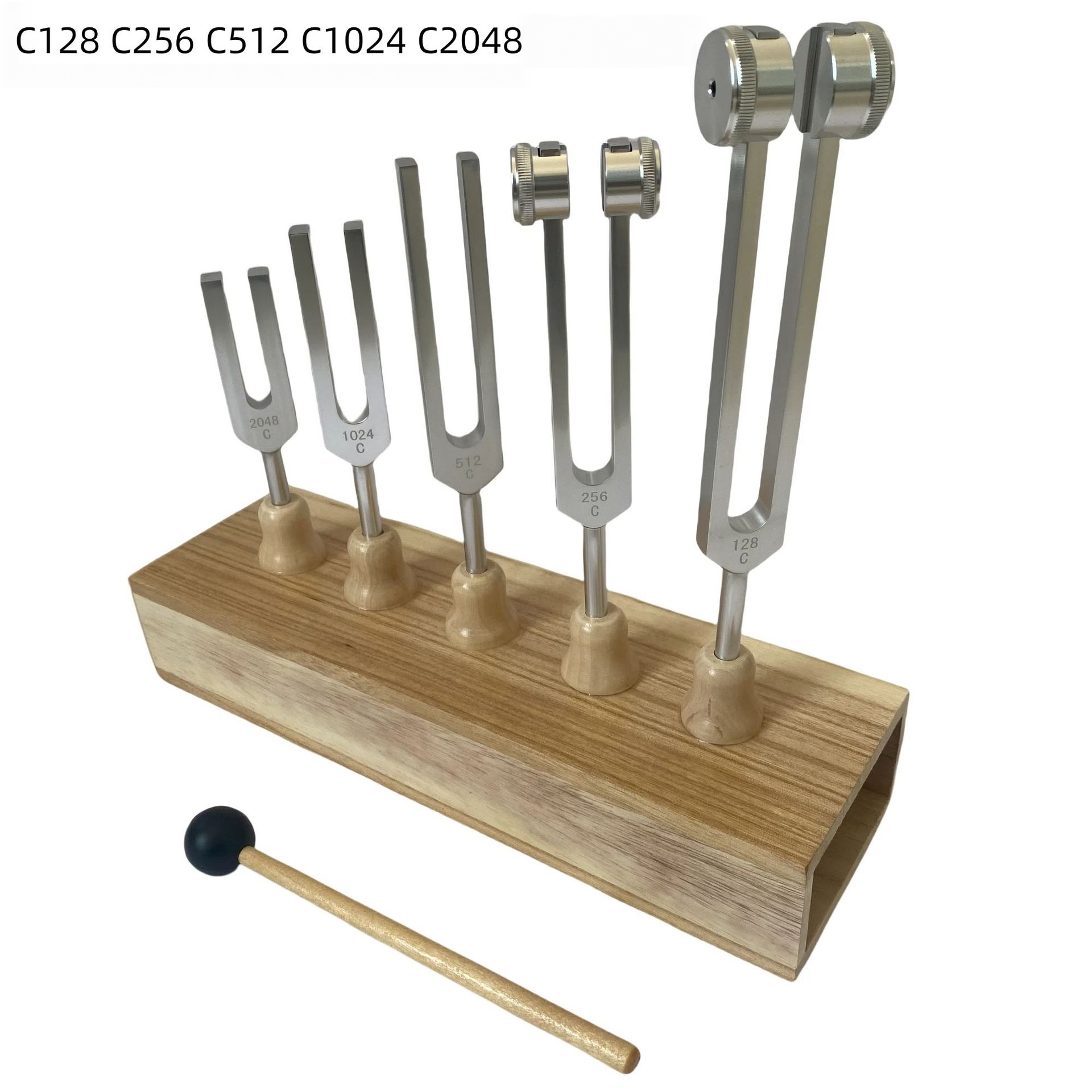 Jeu de diapasons C128-C2048 de 5 pièces