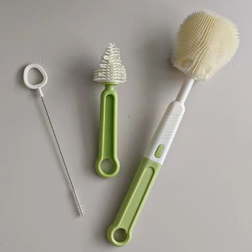 Ensemble 3 pièces plat en silicone vert neuf