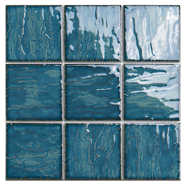 Mosaïque en céramique bleue 9707