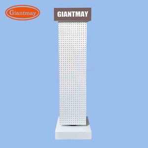 Einzelhandel geschäft 3-seitiges Peg board Metal 360 Spinning Floor Stand Hanging Rotating Turntable Display Drehgestell Regal - Product Image 1