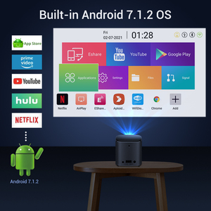 Mini Cube-proyector de vídeo portátil para teléfono móvil, dispositivo de proyección con pantalla táctil LED, Android, Dlp, 4k - Product Image 2