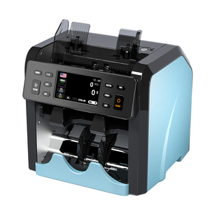 Máquina de conteo de billetes de 2 bancos de bolsillo con moneda mixta, máquina de conteo de efectivo con 2 CIS - Product Image 1