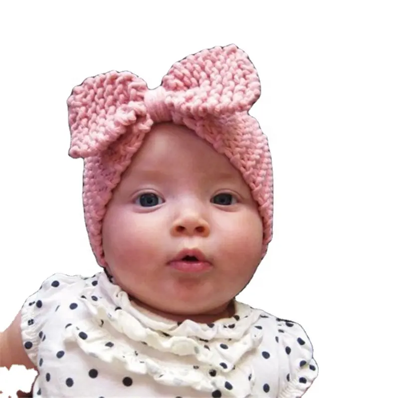 Baby bohemian style headband crochet pattern cute knitted hair accessories