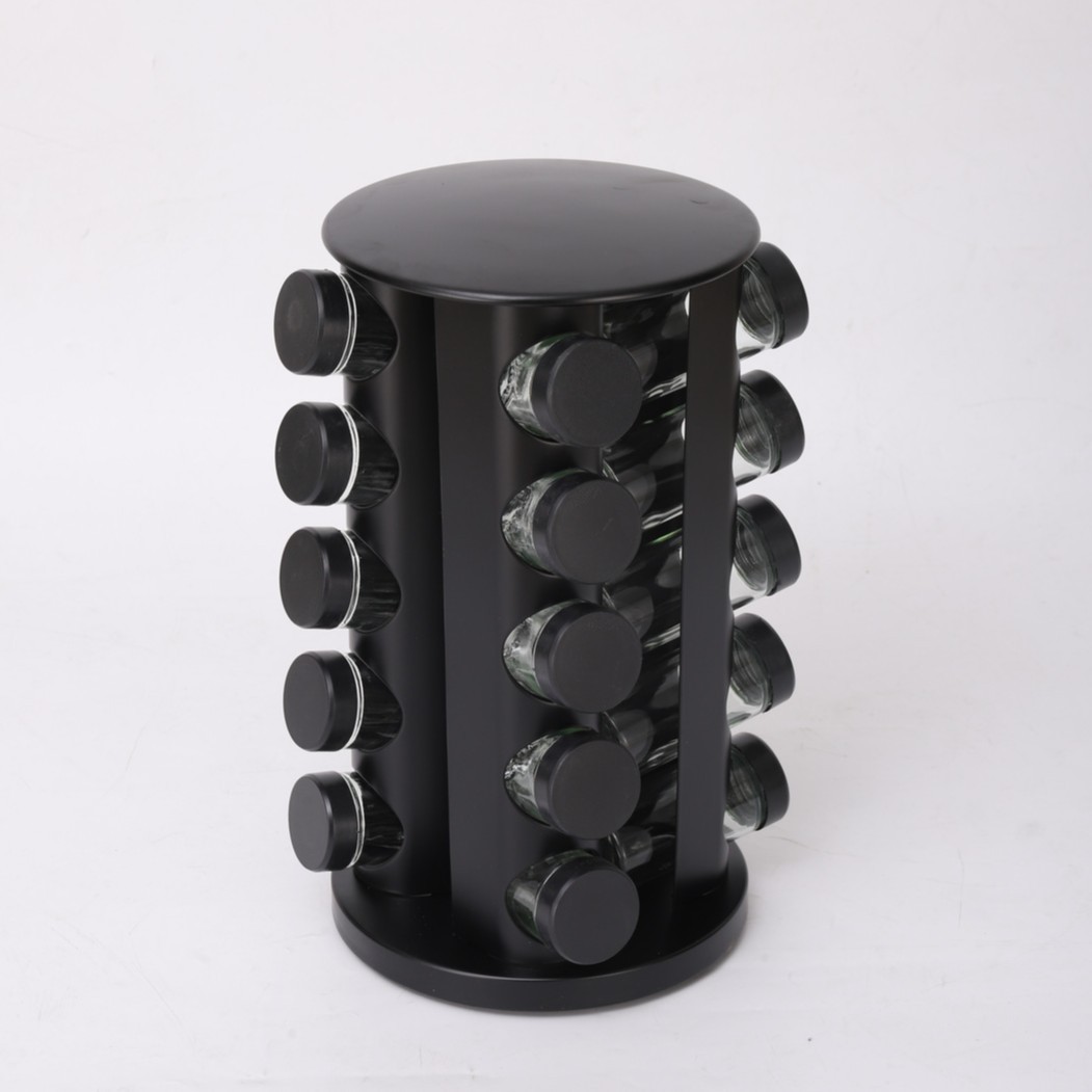 Bocaux ronds noirs - Lot de 20