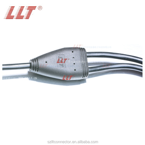 IP67 2pin Y Power Cable Connector <strong>Splitter</strong> <strong>Input</strong> <strong>1</strong> <strong>Output</strong> Two Ports 2 <strong>3</strong> 4pin Mold Plastic Waterproof Connector - Product Image 4