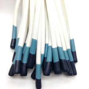 定制拉绳圆形拉绳连帽衫带双色硅胶浸水端 - Product Image 6