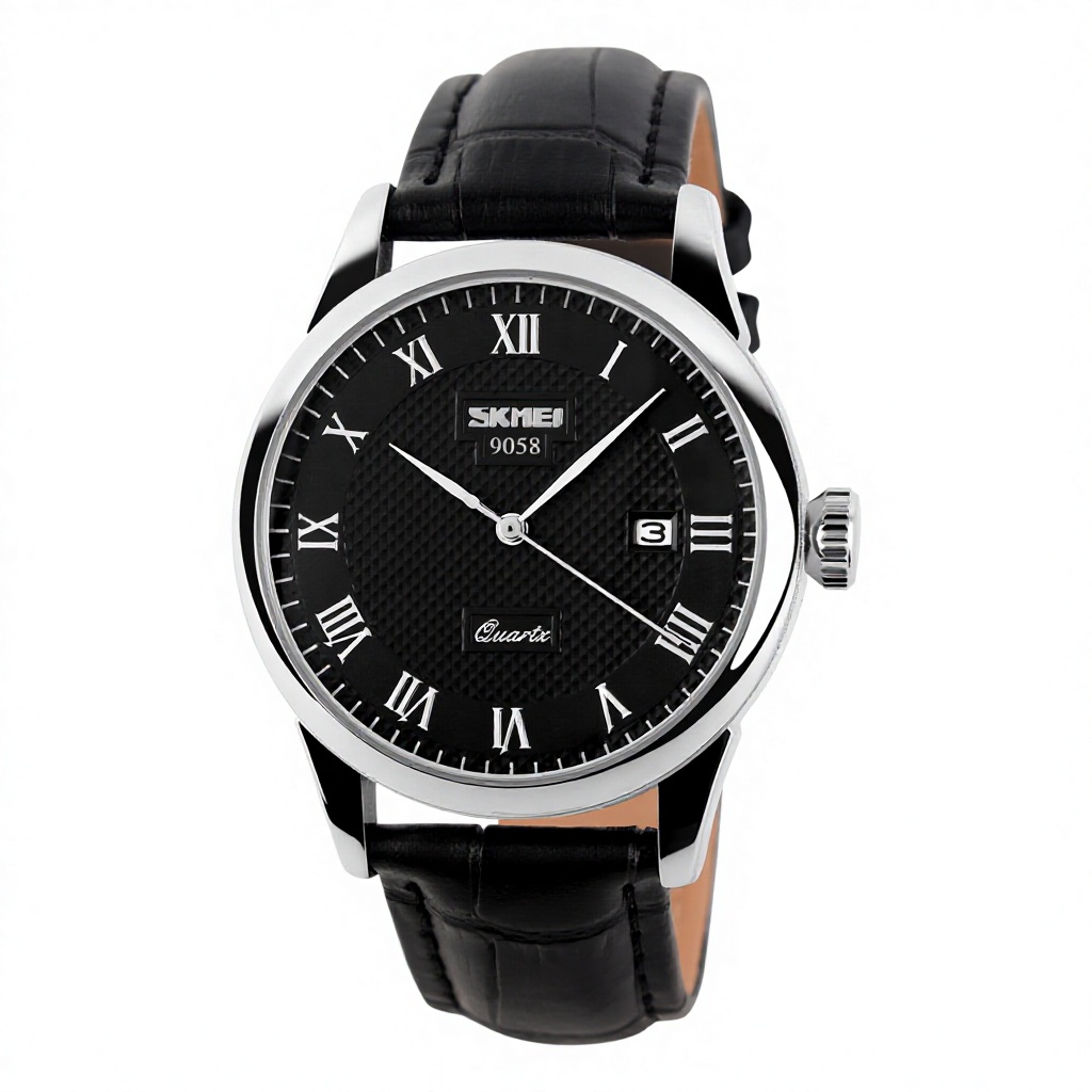 Cuero negro para hombre