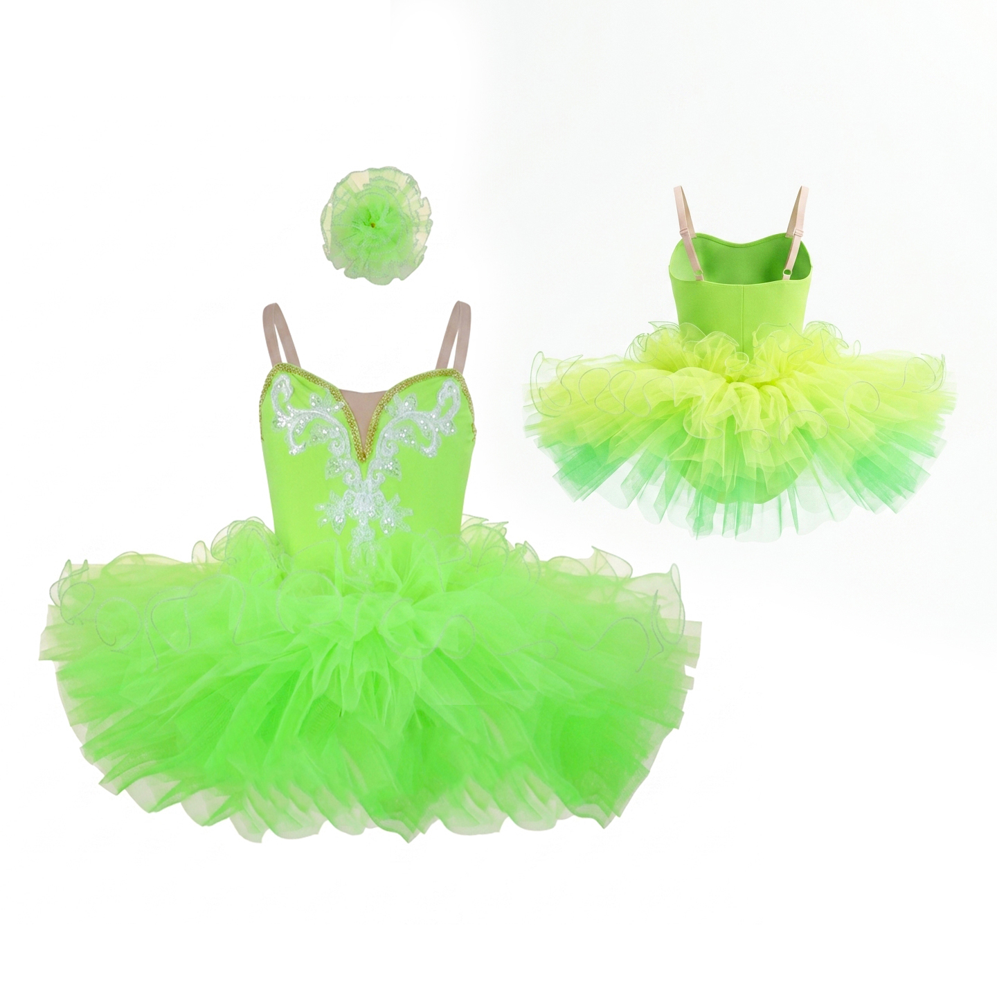 Neon Green Girls Tutu Dress