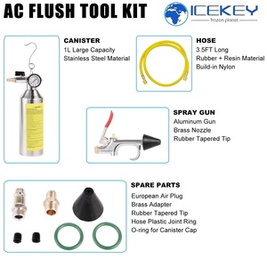 A/C <strong>AC</strong> Flush Kit, Air Conditioner System Flush Canister Gun Kit Car Cleaning Tool Kit <strong>for</strong> R134 R12 R22 R410 <strong>R404</strong> - Product Image 6
