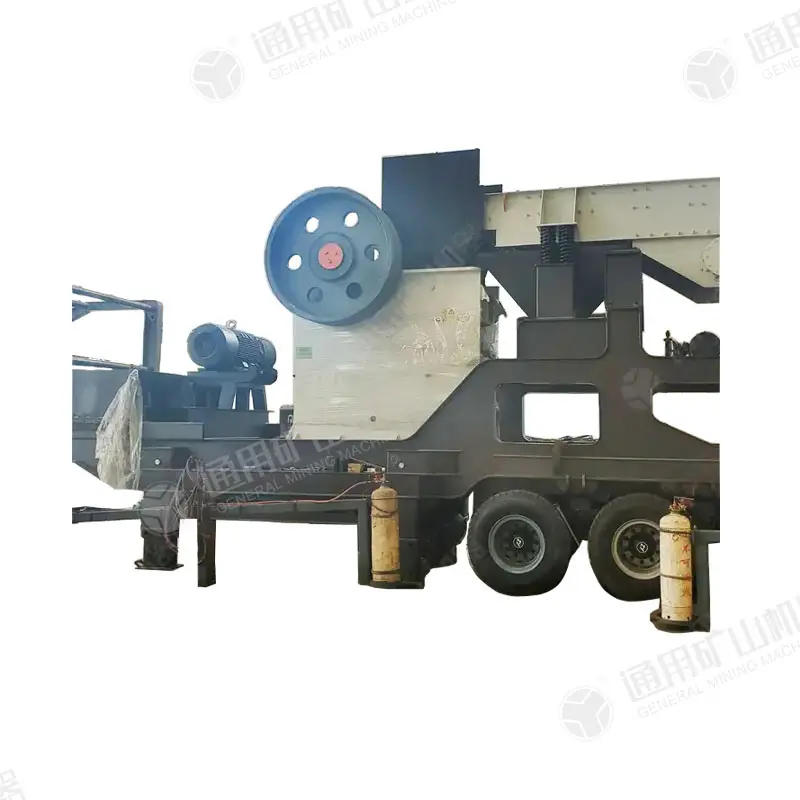 Triturador de minério de ferro tipo roda móvel de ouro planta de impacto estação de britagem móvel triturador portátil grande capacidade
