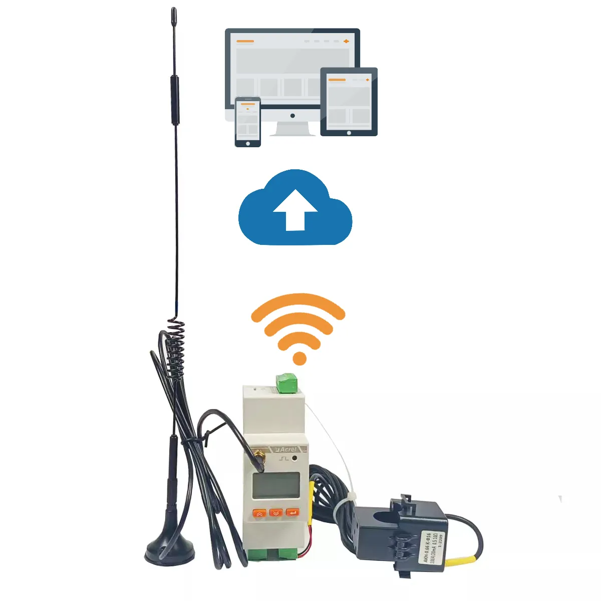 Acrel WiFi Medidor de potencia Monofásico Protocolo MQTT Monitoreo Energía utilizada en el sistema de gestión de energía de edificios de fábrica