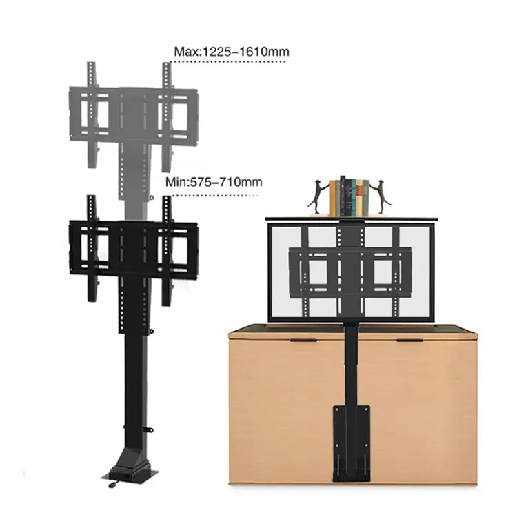 Подъемный механизм для телевизора, Интеллектуальный Регулируемый По Высоте Электрический подъемный кронштейн для телевизора, подходит для экрана дисплея 32-70 дюймов