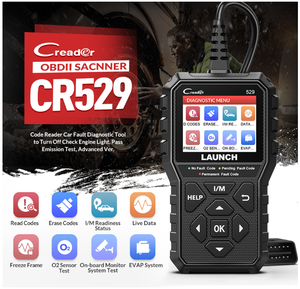 Nuevo 2025 Launch CR529 Prueba de sensor de oxígeno 12V Leer códigos Freeze Frame Full OBD II Scanner OBD Scan DIY Lector de código - Product Image 6