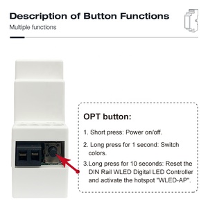 Gledopto WIFI ESP32 DIN Rail цифровой светодиодный контроллер GL-DR-009WL входного тока с функцией кнопки 10 А макс - Product Image 6