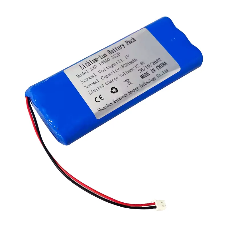 Batterie li-ion rechargeable 12 volts batterie li-ion 12 V 5000mAh 18650 3S2P 11.1v 12 v batterie au lithium 5200mah pour lumière LED