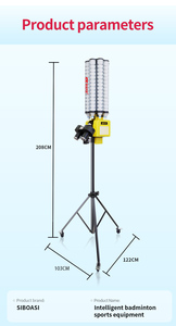 ماكينة SIBOASI جديدة لتشغيل كرة الريشة ونزالتها بالدفع للصدر ومزودة بمحرك للتحكم عن بعد للتدريب والتدريب - Product Image 3