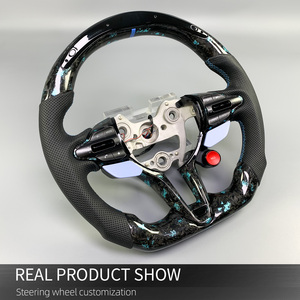 Hyundai <span class=keywords><strong>Elantra</strong></span> N I30N I20N用 2019-<span class=keywords><strong>2025</strong></span>年式 カスタマイズ 鍛造カーボンファイバー 加熱機能付き LEDステアリングホイール 車内アクセサリー - Product Image 3