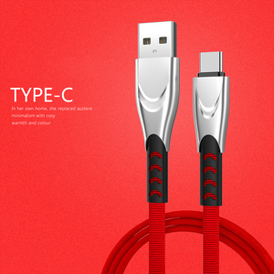 Android type-c Apple cep telefonu şarj kablosu şarj cihazları için çinko alaşımlı kumaş hızlı şarj kablosu - Product Image 2