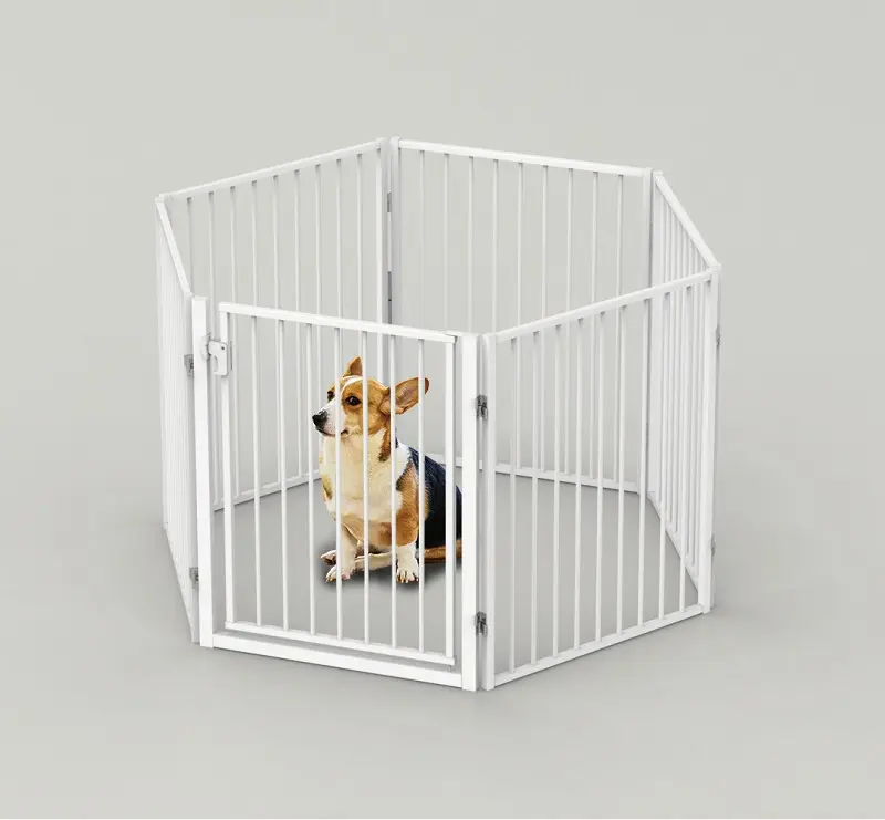 Valla de metal portátil duradera para mascotas para jaulas de mascotas interiores/exteriores para perros