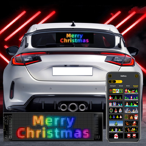 メリークリスマスアプリコントロールバックウィンドウ車LedディスプレイサインフレキシブルBluetooth車LedステッカーLedマトリックスパネルカー - Product Image 2