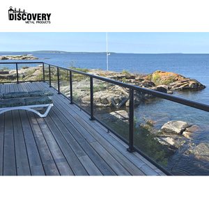 Alüminyum korkuluk balkon/teras cam korkuluk modern tasarım alüminyum korkuluk balkon cam korkuluk ile veya çerçeve olmadan - Product Image 5