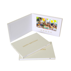 Tùy chỉnh Linen hộp cuốn Sách bìa cứng kỹ thuật số IPS màn hình LCD <span class=keywords><strong>video</strong></span> Brochure 7 inch 10 inch hiển thị <span class=keywords><strong>video</strong></span> trình bày thư mục - Product Image 1