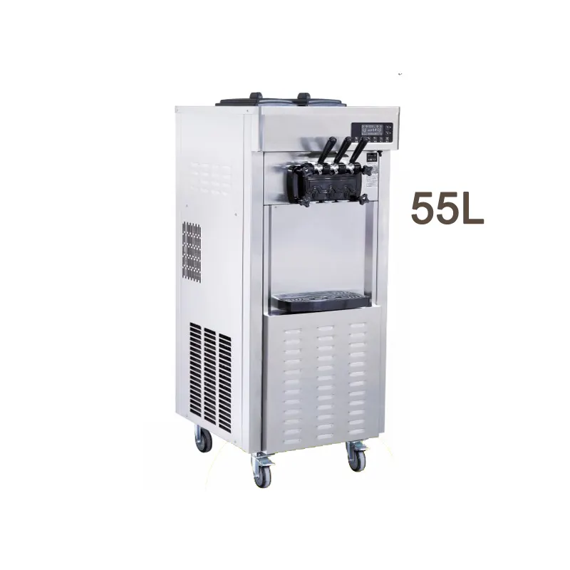 Máquina Expendedora de helados suaves de 50L, 55L, 60L, comercial, de Diseño Europeo