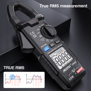 Digital AC DC Current Clamp Meter Multimeter True RMS 200A Auto Range Voltmeter Resistance <strong>Test</strong> Amp Meter Clamp