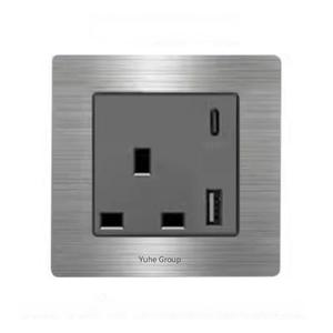 13A internazionale universale interruttore a doppia presa di corrente 5V 2100mA uscita interfaccia 2A porta USB tipo C presa a muro
