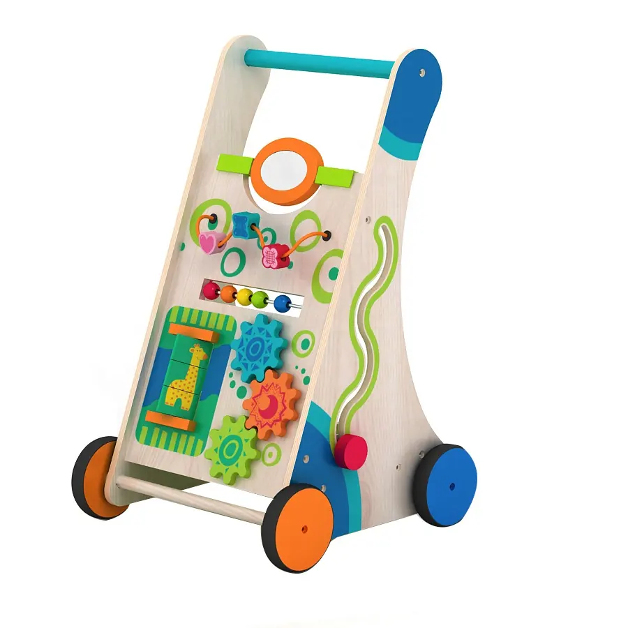 Color Box Wooden Toys Baby Walkers Manufacturer Customize Educational Wood 10 Kg for 0-3 Years Old 33*34*52 Cm 54*36*10 Cm 3pcs
