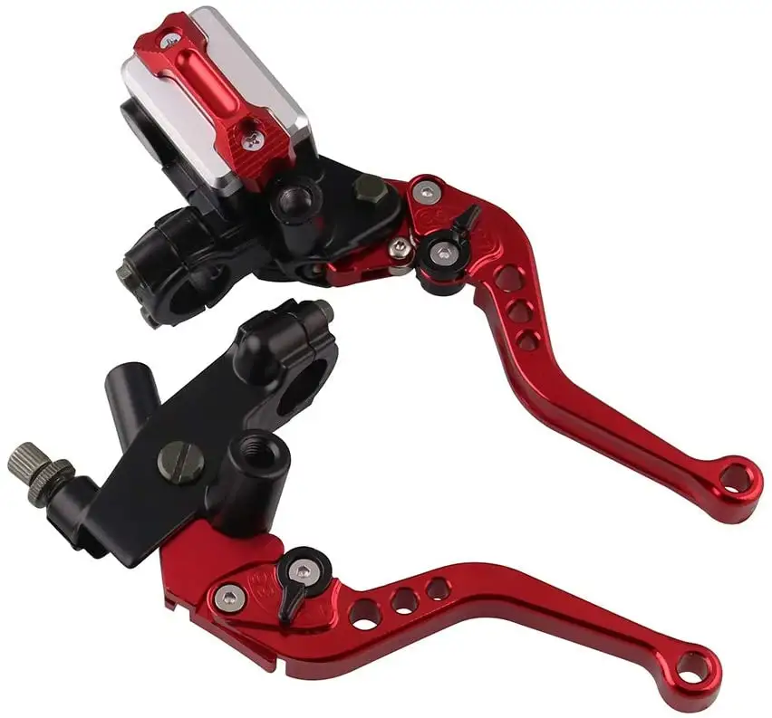 Universal Motorcycle 7/8" 22mm Handlebar Brake Master Cylinder Clutch Lever CNC Left Right Set