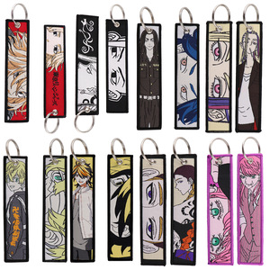 11 tasarımlar Tokyo Avengers nakış anahtarlık 2024 Anime karakter çanta anahtarlık Metal etiket karikatür araba anahtarı etiketleri - Product Image 1