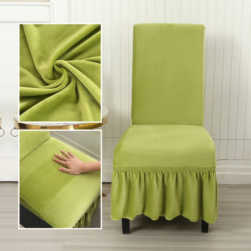 Suede-grass green-universal chair cover