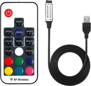 ESann USB LED-Strip-Controller RGB IR RF-Fernbedienung 5V-24V USB-LED-Streifen leuchte 17Key Remote Wireless Controller - Product Image 2