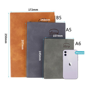 Copertina rigida in rilievo viaggiatori in pelle sintetica rilegata diari Notebook A5 Agenda genuina diario personalizzato in morbida pelle sintetica - Product Image 5