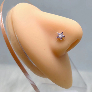 316L手术钢彩色星星鼻环穿刺女性身体饰品