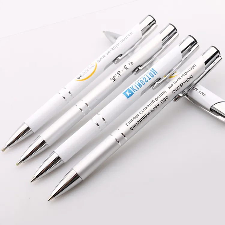 Popolare Logo personalizzato di buona qualità penna a sfera in metallo promozione penna a sfera con Clip penne retrattili