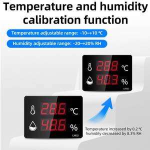 Termómetro digital con sonda resistente a la intemperie, higrómetro con pantalla LED grande, Sensor de temperatura montado en la pared para Spa interior, 1 unidad - Product Image 6