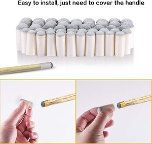 หัวคิวสำหรับไม้คิวพูล4ขนาด50ชิ้น,อะไหล่หัวคิวบิลเลียดแบบสวม - Product Image 2