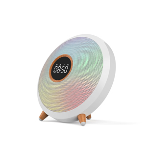 Reloj despertador digital multifuncional con luz nocturna RGB Altavoz inalámbrico portátil que incluye entrada auxiliar Pantalla de uso de radio - Product Image 1