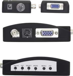 QS421 PAL/NTSC S-视频输入到VGA输出BNC到VGA视频转换器 - Product Image 3
