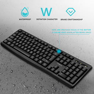 Combo de teclado y ratón inalámbricos clásicos de tamaño completo, conjunto de 104 teclas para uso en oficina, productos de idiomas globales personalizados en stock - Product Image 3