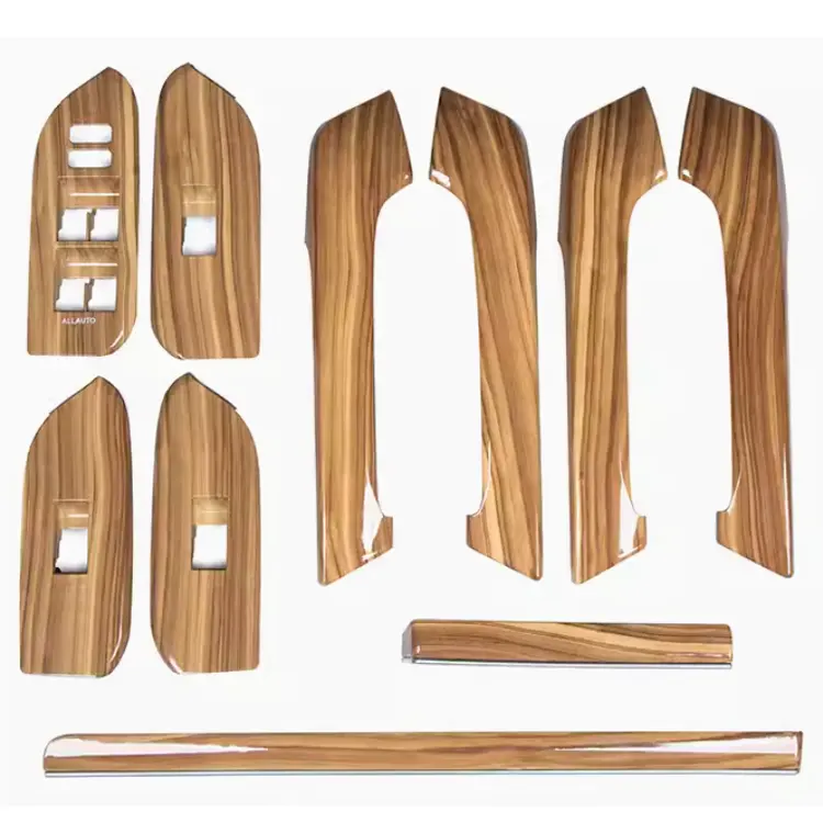 10 Stück Auto Upgrade Interieur KIT Holz dekorative Kits dekorative Verkleidung Für Toyota Prado LC150 2008-2021 Zubehör