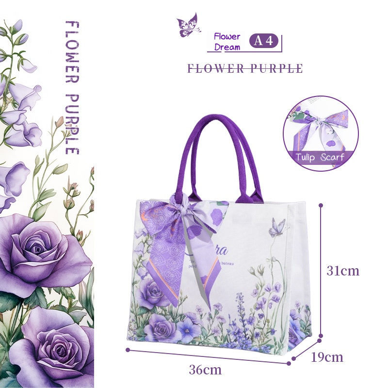 FLEUR VIOLETTE AVEC ÉCHARPE